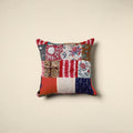 Multicolor - handcrafted cotton patchwork cushion cover 116