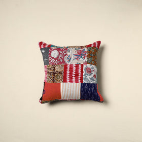 Multicolor - handcrafted cotton patchwork cushion cover 116