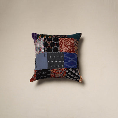 Handcrafted cotton patchwork cushion cover 119