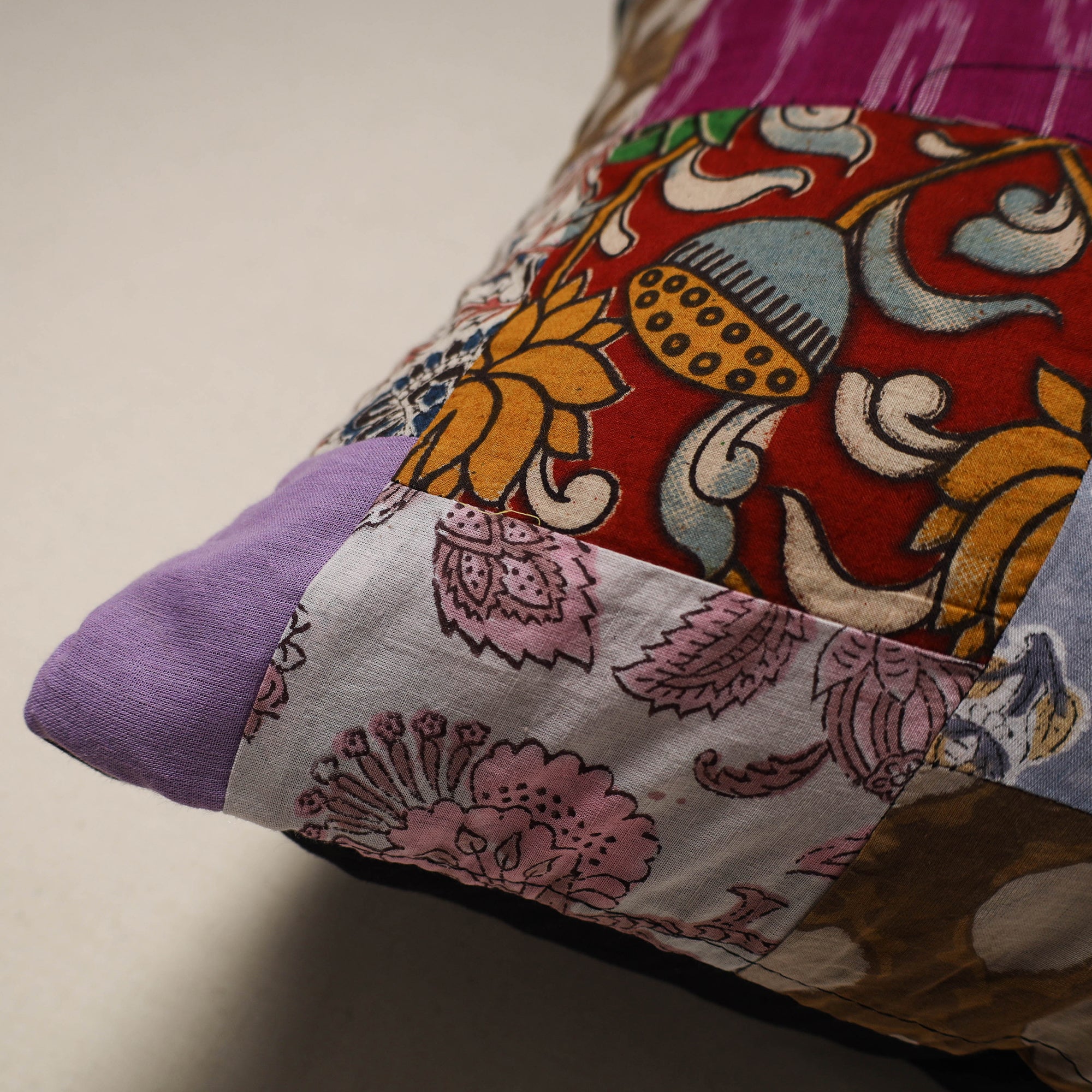 Handcrafted cotton patchwork cushion cover 120