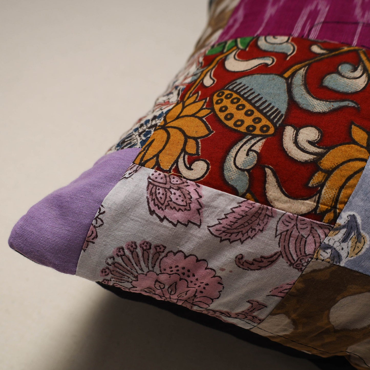 Handcrafted cotton patchwork cushion cover 120