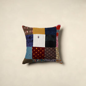 Multicolor - handcrafted cotton patchwork cushion cover 122