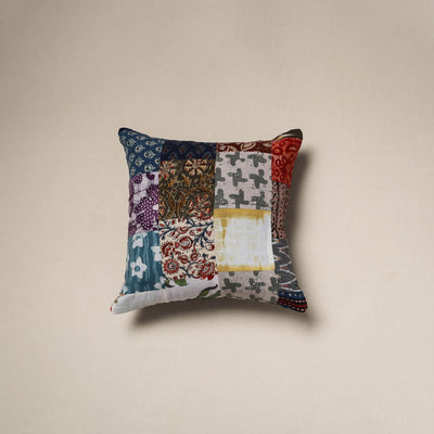 Handcrafted cotton patchwork cushion cover 122