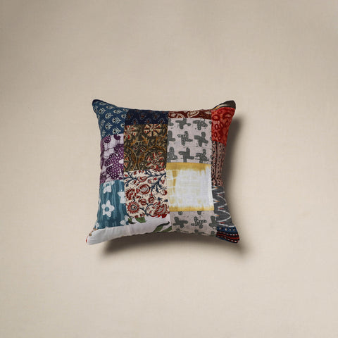 Handcrafted cotton patchwork cushion cover 122