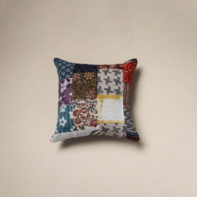 Handcrafted cotton patchwork cushion cover 122