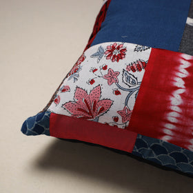 Handcrafted cotton patchwork cushion cover 123