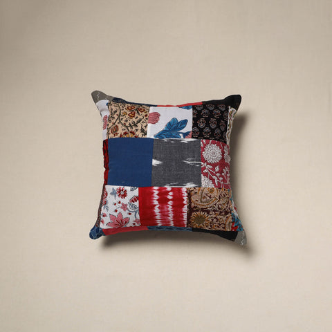 Handcrafted cotton patchwork cushion cover 123