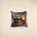 Multicolor - handcrafted cotton patchwork cushion cover 123