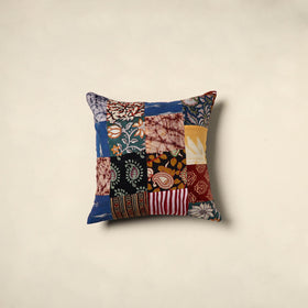 Multicolor - handcrafted cotton patchwork cushion cover 123