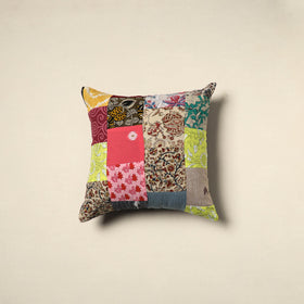 Multicolor - handcrafted cotton patchwork cushion cover 126