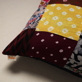 Handcrafted cotton patchwork cushion cover 126