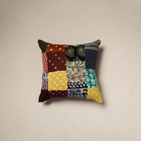 Handcrafted cotton patchwork cushion cover 126
