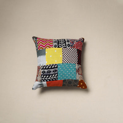 Handcrafted cotton patchwork cushion cover 127