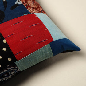 Multicolor - handcrafted cotton patchwork cushion cover 127