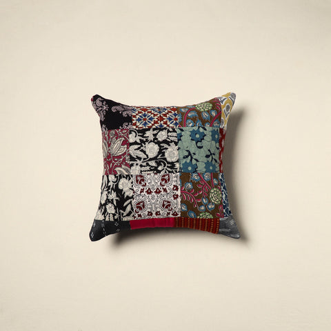 Multicolor Handcrafted Cotton Patchwork Cushion Cover