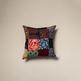 Handcrafted cotton patchwork cushion cover 128