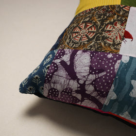 Handcrafted cotton patchwork cushion cover 129