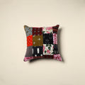 Multicolor - handcrafted cotton patchwork cushion cover 129