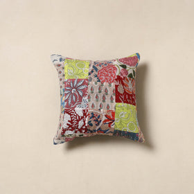 Multicolor - handcrafted cotton patchwork cushion cover 13