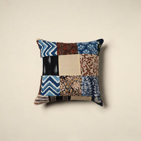 Multicolor Handcrafted Cotton Patchwork Cushion Cover