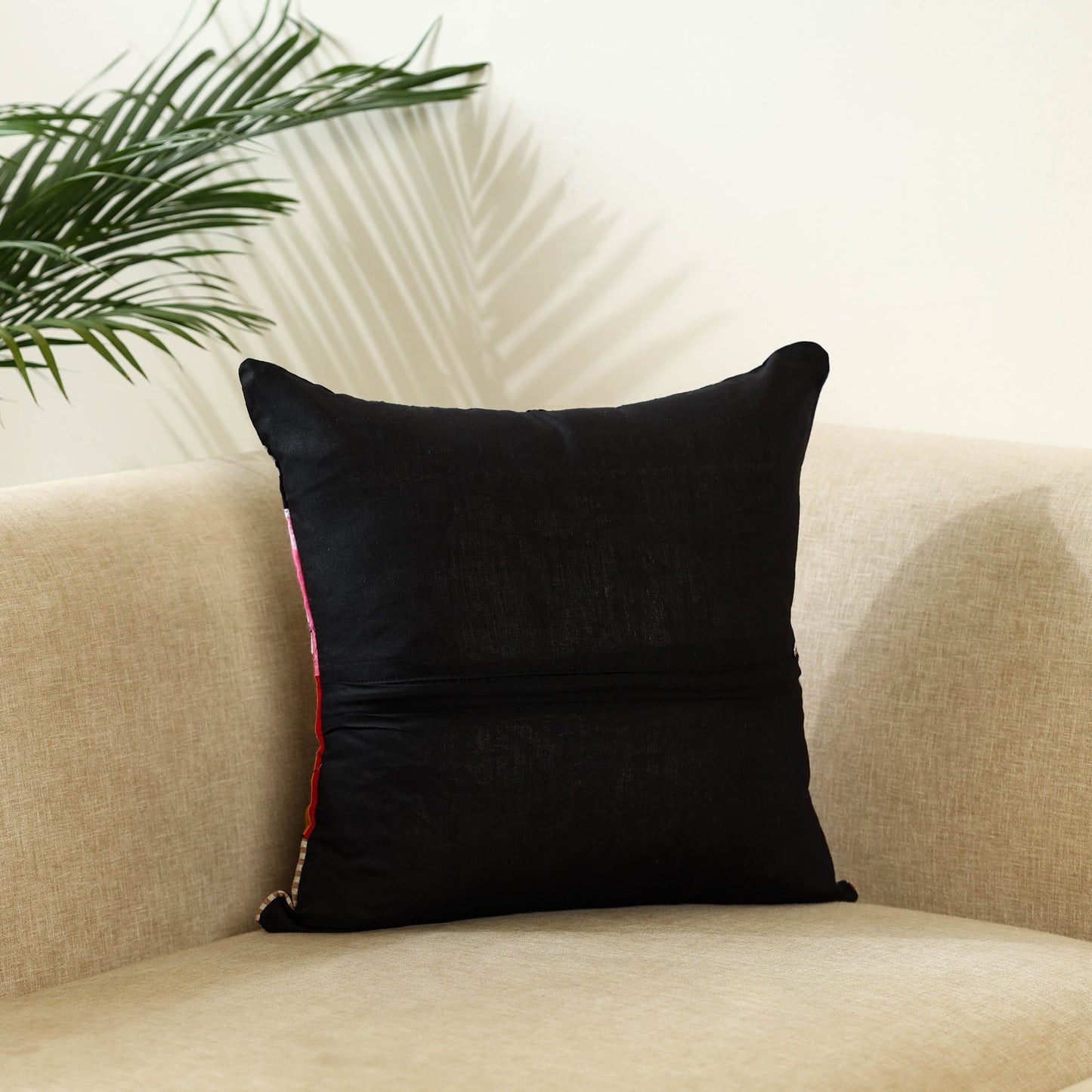 Multicolor - handcrafted cotton patchwork cushion cover 13