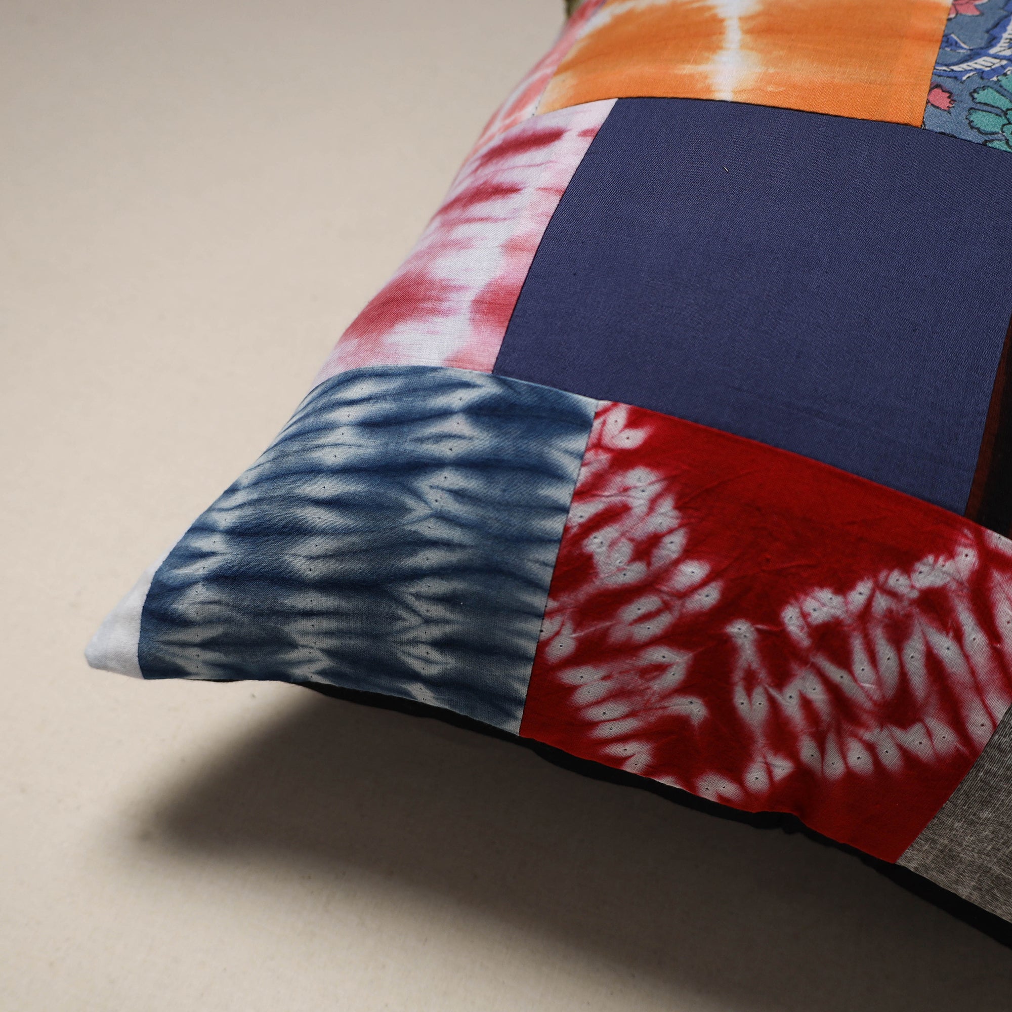 Handcrafted cotton patchwork cushion cover 130