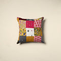 Multicolor - handcrafted cotton patchwork cushion cover 131