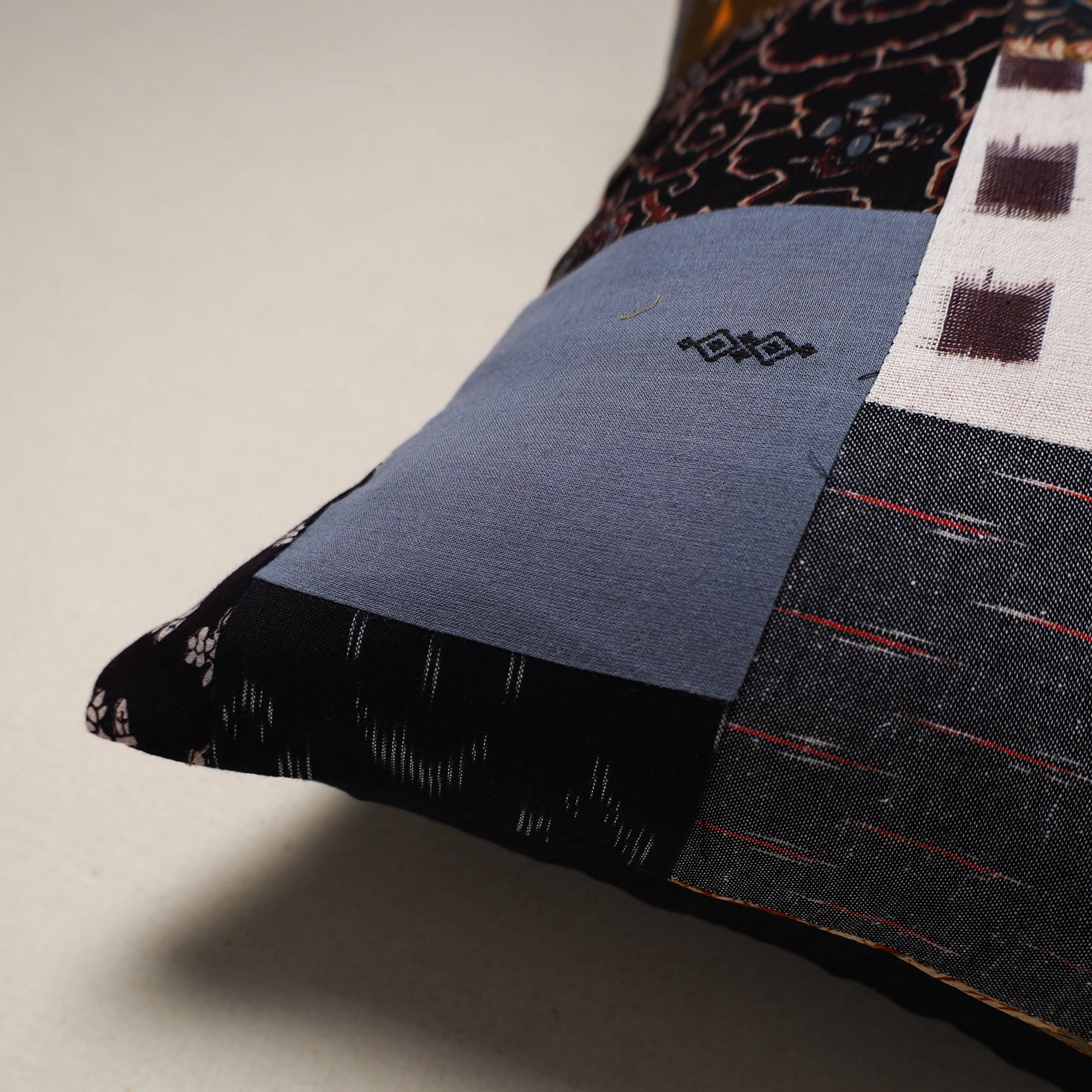 Handcrafted cotton patchwork cushion cover 132