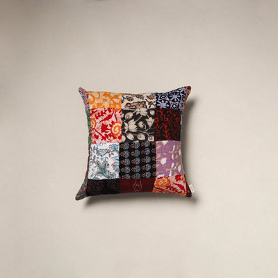 Handcrafted cotton patchwork cushion cover 133