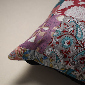 Handcrafted cotton patchwork cushion cover 134