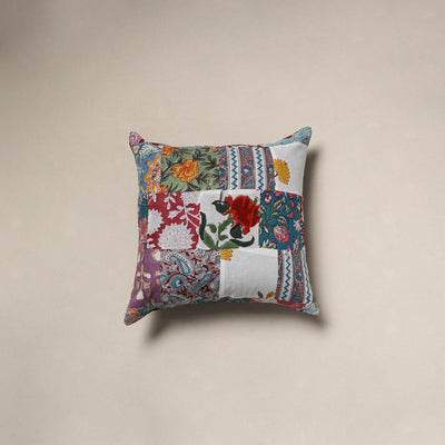Handcrafted cotton patchwork cushion cover 134