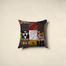 Multicolor Handcrafted Cotton Patchwork Cushion Cover