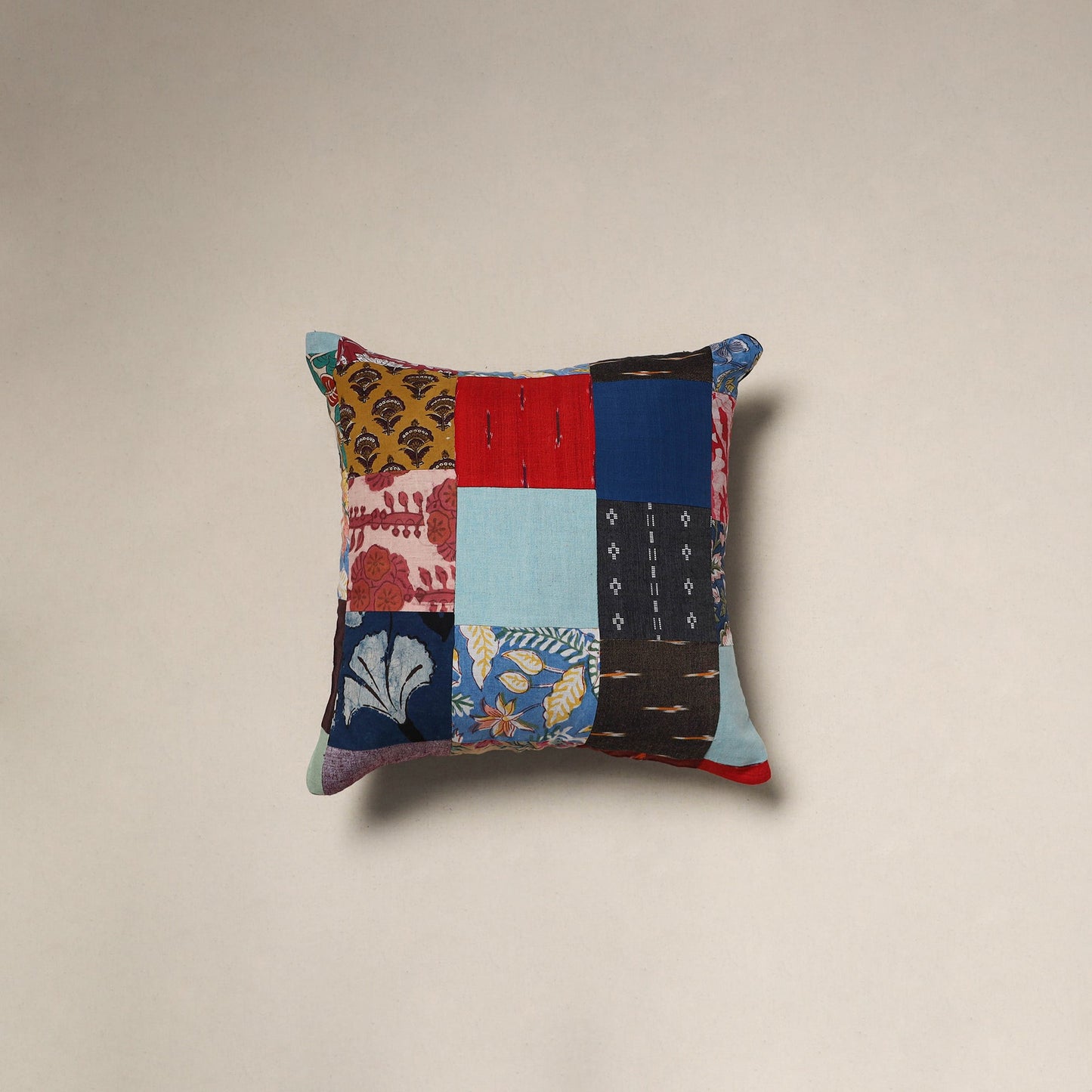 Handcrafted cotton patchwork cushion cover 135