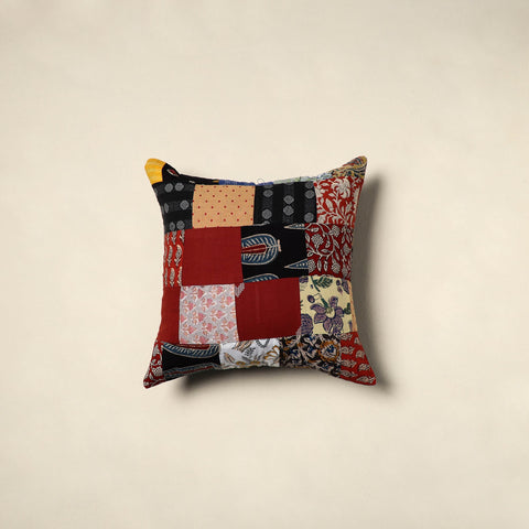 Multicolor - handcrafted cotton patchwork cushion cover 136