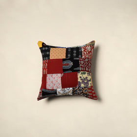 Multicolor - handcrafted cotton patchwork cushion cover 136