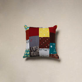 Handcrafted cotton patchwork cushion cover 136