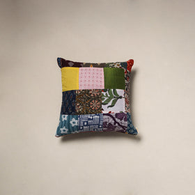 Handcrafted cotton patchwork cushion cover 137