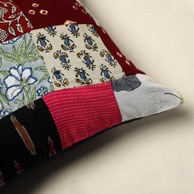 Multicolor Handcrafted Cotton Patchwork Cushion Cover