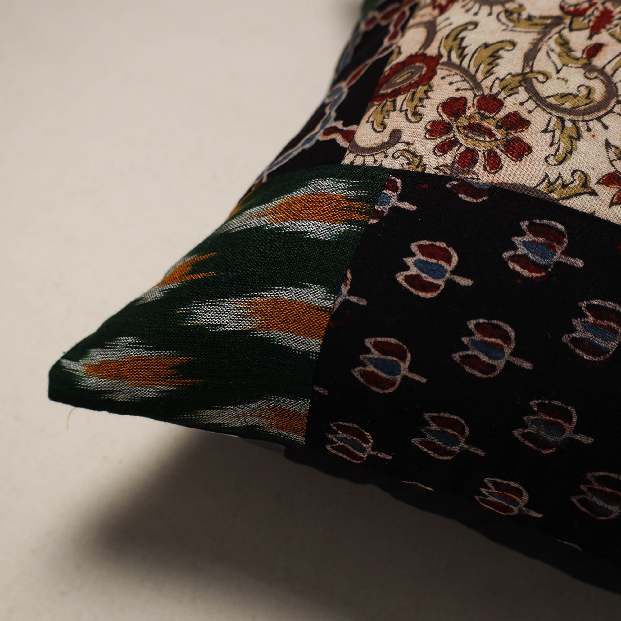 Handcrafted cotton patchwork cushion cover 139