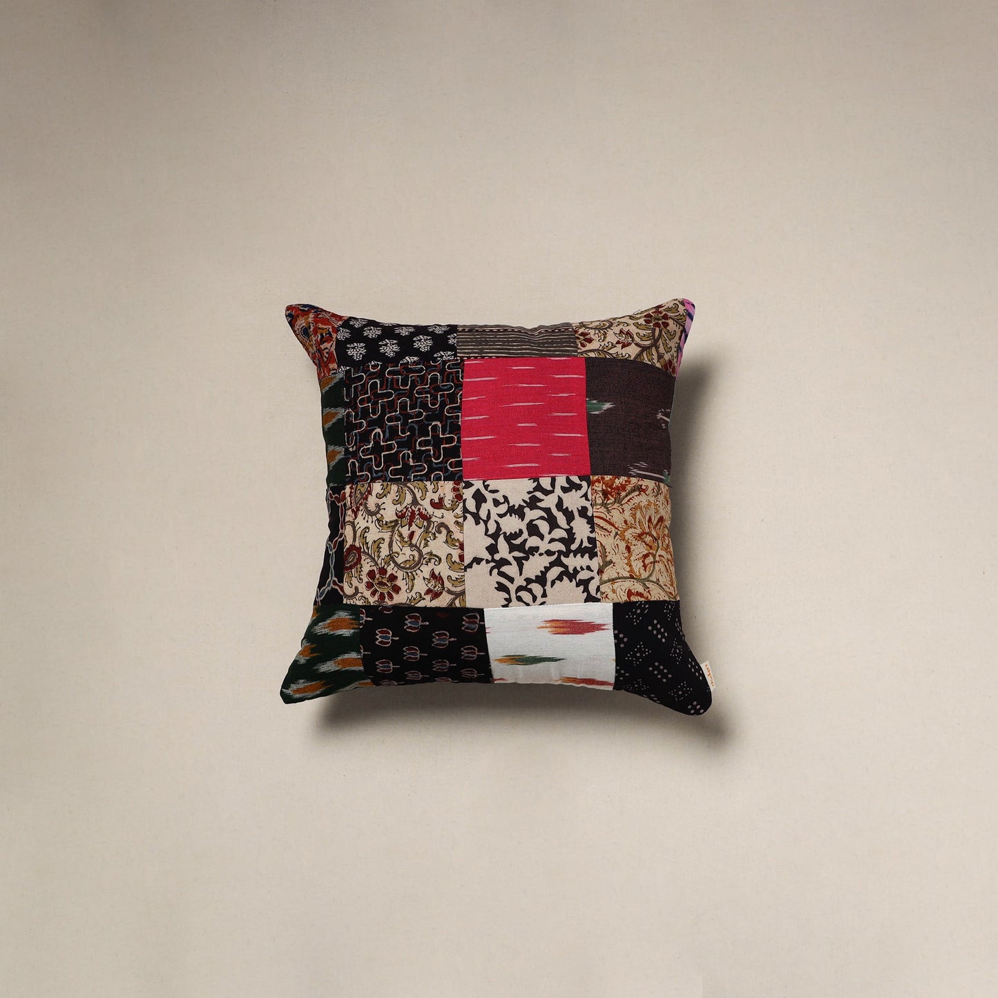 Handcrafted cotton patchwork cushion cover 139