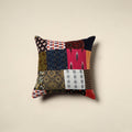 Multicolor Handcrafted Cotton Patchwork Cushion Cover