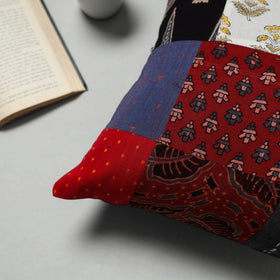 Multicolor - handcrafted cotton patchwork cushion cover 14