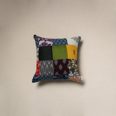 Handcrafted cotton patchwork cushion cover 140