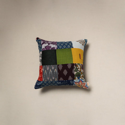 Handcrafted cotton patchwork cushion cover 140