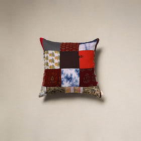 Handcrafted cotton patchwork cushion cover 141