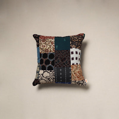 Handcrafted cotton patchwork cushion cover 142