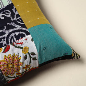 Multicolor Handcrafted Cotton Patchwork Cushion Cover
