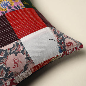Multicolor - handcrafted cotton patchwork cushion cover 145