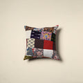 Multicolor - handcrafted cotton patchwork cushion cover 145