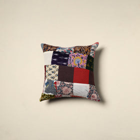 Multicolor - handcrafted cotton patchwork cushion cover 145